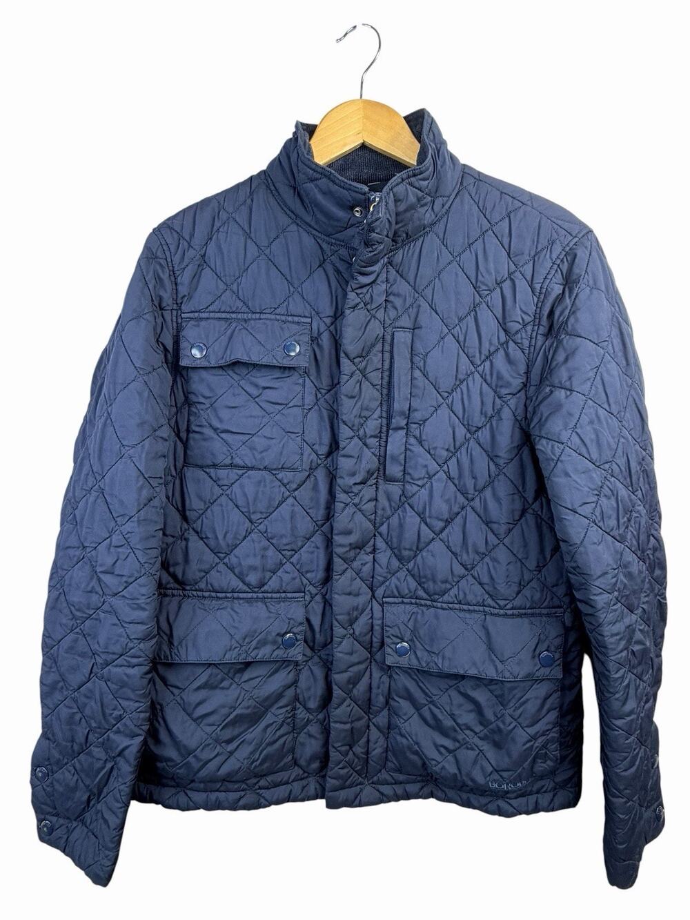 Bonobos Quilted Field Jacket Size L Banbury Navy Blue Zip Up Barn Jacket